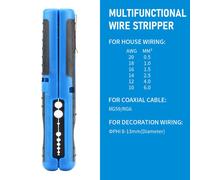 Pince à dénuder multifonctionnelle portable,lame SK5,câble coaxial,RG59,RG6,pince coupante,outil de poignée,outil de quincaillerie -Bleu-A