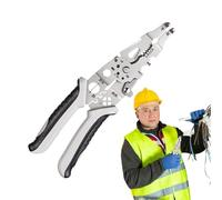 Pince à dénuder, outil à main multifonctionnel, pince à dénuder et pince coupante pour électricien, pour garage d'usine pour les débutants et les professionnels