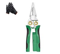 Pince À Dénuder Professionnelle 8 En 1, D'électricien Multifonction Avec Sertisseuse, Coupe-fil Et For Travaux Électriques(Green-1)