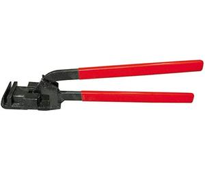 Pince à double sertissage STUBAI droite, largeur de travail 50 mm - 282601 | Convient parfaitement pour fermer les sertissages verticaux | Mâchoires trempées Bords arrondis Branches ergonomiques