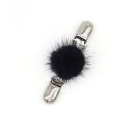 Pince à écharpes décorée de boules polyvalentes en peluche - Accessoire de fermeture pour cardigan - Ajoute une touche d'élégance à la mode, Einheitsgröße, comme décrit