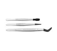 Pince à épiler antidérapante multifonction en acier inoxydable pour collectionneurs, artistes et professionnels de la beauté en acier inoxydable avec pointe en silicone