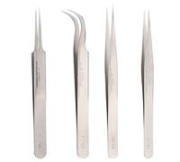 Pince à épiler Antimagnétique Anti-acide en Acier Inoxydable Outil de Réparation de Montres à Haute Dureté Accessoire de Jeu de Pinces de Précision en Acier Inoxydable Professionnel(7-SA) Tweezer