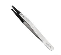 Pince à épiler antistatique ESD pour réparation - Outil industriel à main incurvé et droit pour circuits imprimés, téléphones portables, horloges, Jewel (ESD-2A)