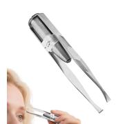 Pince à épiler avec lumière LED Outils cosmétiques faciaux, et tondeuse | Pince à épiler lumineuse biseautée visage féminin Outils de beauté et trimmer pour hommes, femmes, experts, débutants et