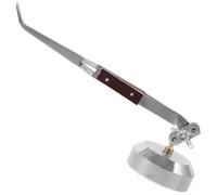 Pince à Épiler de Bijouterie en Métal, Troisième Main, Réglable | Acier au Carbone Argenté, Base Stable et Poignée Confortable, pour Petites Pièces, Fils, Horlogers