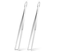 Pince à épiler de cuisine en acier inoxydable, pour la cuisson des pâtes, pour dresser et pincer les petits morceaux d'aliments délicats