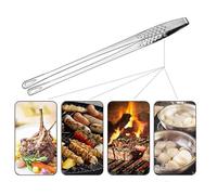 Pince à épiler de cuisine, pince à griller en acier inoxydable, pince de cuisine pour la cuisine (27,9 cm, argenté)
