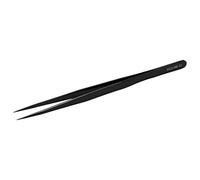 Pince à épiler de précision, en alliage d'aluminium, Portable et Stable, pour réparation électronique, soudure, cavalier, PC, montre (Noire)