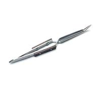 Pince à épiler de précision en croix pour soudage électronique Pince à souder Clip droit coudé pointe de soudure Clip