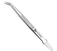 Pince à épiler droite courbée à pointe fine pour travaux manuels, bijoux, perles, travaux de laboratoire électronique, en acier inoxydable