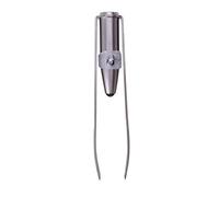 Pince à épiler en acier inoxydable pour cils et sourcils + lumière LED