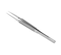 Pince à épiler en Métal, Pince à épiler de Réparation Multifonctionnelle Antidérapante et Résistante à la Corrosion, Prise Confortable, Finition Brillante pour l'entretien électronique (Tête droite)