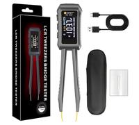 Pince à épiler numérique LCR 10 KHz - Multimètre pour résistance, condensateur, inductance, ESR, tension, fréquence et diode avec détection automatique des composants - Testeur SMD