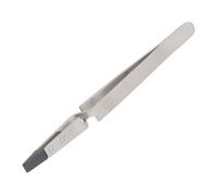 Pince à épiler plate ESD de 12,7 cm avec pointes en plastique antistatique, pince inversée à verrouillage croisé pour loisirs créatifs, réparation électronique
