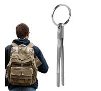 Pince à épiler porte-clés en alliage de titane, pinces coupantes de fil, pinces de précision de camping, mini pinces d'extérieur durables en titane, pince en titane pour randonnée et voyage