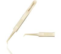 Pince À Epiler Pour Extension De Cils - Volume Pince Droit En Acier Inoxydable De Précision Pour Ventilateurs Faciles Cluster De Faux Cils 2d-6d Volume Outil De Maquillage Des Cils (Or)(Q810)