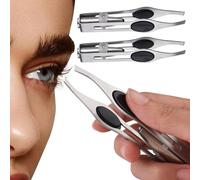 Pince à épiler pour sourcils avec lumière - En acier inoxydable - Épilation précise - Outil de maquillage lumineux - Pour femmes, filles, petites amies, épouses, mères - Portable - Épilation précise