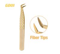 Pince À Épiler Professionnelle En Acier Inoxydable Pour Extension De Cils,Haute Précision,Pointe En Fibre,Violet Nickel É,Pince À Épiler Pour Le Volume - Type Gd-01