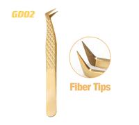 Pince À Épiler Professionnelle En Acier Inoxydable Pour Extension De Cils,Haute Précision,Pointe En Fibre,Violet Nickel É,Pince À Épiler Pour Le Volume - Type Gd-02