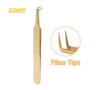 Pince À Épiler Professionnelle En Acier Inoxydable Pour Extension De Cils,Haute Précision,Pointe En Fibre,Violet Nickel É,Pince À Épiler Pour Le Volume - Type Gd-05