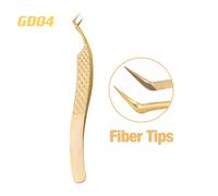 Pince À Épiler Professionnelle En Acier Inoxydable Pour Extension De Cils,Haute Précision,Pointe En Fibre,Violet Nickel É,Pince À Épiler Pour Le Volume - Type Gd-04