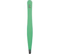 Pince À Épiler Professionnelle - Mors Droits - Couleur Verte - Précision Et Confort - Acier Inoxydable - Finition Soft Touch