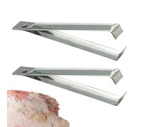 Pince à éplucher l'ail - Pince à éplucher l'ail - Pince pour enlever la peau - 2 pinces fines - Pratique éplucheur d'ail avec poignée de précision pour cuisiner, ail, légumes, cuisine
