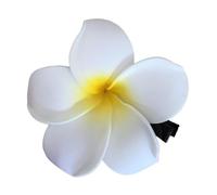 Pince à - et Tissu, Attache Fleur Frangipani, Accessoire Coiffure Plage Tropicale, Barrettes Tension Fixe | Équipement Beauté pour Mariées & Touristes en Vacances