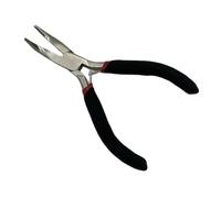 Pince À Extension Pince-nez courbée noire de 4.5 pouces, 1 pièce, avec pince d'extension de cheveux à plumes à mâchoire lisse