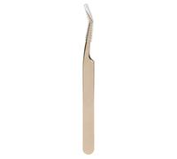 Pince à Extensions de Cils - Précision Acier Inoxydable 0,5mm Pince Ergonomique pour Pose de Cils, Clipage et Grafting, Légère et Confortable pour Usage Professionnel (Oblique Tweezer)