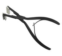 Pince à extensions, pince en acier inoxydable for extensions de cheveux à bande adhésive, outils d'extension de cheveux à joint plat for usage professionnel en salon(Black)