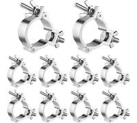 Pince à ferme Paquet de 10 pinces en aluminium à dégagement rapide, robustes for éclairage tête mobile LED Par, s'adapte 48-51mm for la scène(Silver)