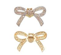 Pince à fleur scintillante avec strass amovibles - Accessoire accrocheur pour fêtes, rendez-vous galants - Décoration élégante, One Size, Comme décrit