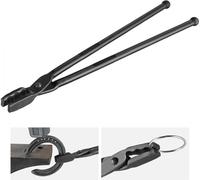 Pince à forger à manche prolongé - Pince à mâchoires de loup 458 x 38 x 19,0 mm - Acier au carbone - Angle max. mâchoire 96 ± 5° - 8 mm Max. Épaisseur des mâchoires