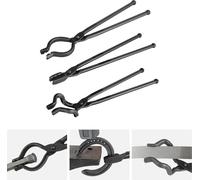 Pince à forger SucceBuy, kit de 18 pouces 3 pièces, embout en V, mâchoire de loup et embout en Z-V, pince à forger en acier au carbone avec rivets en acier A3 pour débutants et professionnels