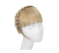 Pince à frange, Perruque élégante avec frange et pince à cheveux, postiche d'aspect naturel for femme - Idéal for un usage quotidien et les fêtes - Bandeau synthétique - Accessoires for cheveux for fe