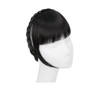 Pince à frange, Perruque élégante avec frange et pince à cheveux, postiche d'aspect naturel for femme - Idéal for un usage quotidien et les fêtes - Bandeau synthétique - Accessoires for cheveux for fe