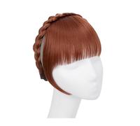 Pince à frange, Perruque élégante avec frange et pince à cheveux, postiche d'aspect naturel for femme - Idéal for un usage quotidien et les fêtes - Bandeau synthétique - Accessoires for cheveux for fe
