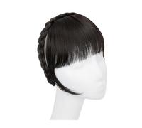Pince à frange, Perruque élégante avec frange et pince à cheveux, postiche d'aspect naturel for femme - Idéal for un usage quotidien et les fêtes - Bandeau synthétique - Accessoires for cheveux for fe