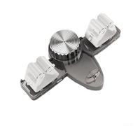 Pince à franges avec ventouse pour salle de bain - Rangement mural - Peut contenir des serpillères, balais, poignées rondes jusqu'à 30 mm de diamètre (gris)