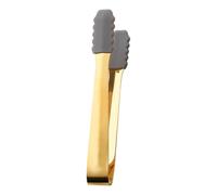Pince à glaçons - En acier inoxydable - Poignée en silicone - Mini pince à sucre antidérapante avec sources de nourriture pour seau à glace, cubes, pâtisseries, bar, cuisine et thé