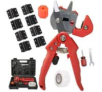 Pince à Greffer Professionnelle D'arbres Fruitiers, Parfaits pour L'élagage et le Greffage D'arbres Fruitiers et Plantes, avec 8 Lames de Greffe Remplaçables et Rouleau de Ruban et Accessoires,Rouge