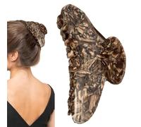 Pince à griffes d'acétate - feuille d'acétate, clip de griffes de cheveux | Élégant requin couleur caramel de 4,1 pouces | Accessoire élégant pour les cheveux sans glissement solide pour le mo