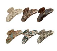 Pince À Griffes De Tortue - Pince En Résine Brillante, Motif Chic, Structure De Verrouillage À Large Courbe, Design De Maintien À Ressort Antidérapant | Accessoire De Scénario De Style De Vie De Toile