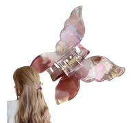 Pince à griffes pour cheveux longs - Jolie pince à cheveux solide pour femme - Outil de coiffure en forme de papillon pour sortir, usage quotidien, fête et rendez-vous galant