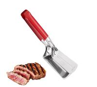 Pince à gril - Acier inoxydable | Pelle anti-adhésive à long poignée, pour tourner les aliments, pour cuisiner, servir, pinces, spatule | BBQ Poisson Hamburger Pizza Crêpe Gâteaux de banc