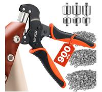 Pince à Œillets 6 mm/8 mm/10 mm-VEVOR-Kit d'Outils à Œillet 900 Pcs avec Œillets et Rondelles Métalliques Emporte-pièces Blocs