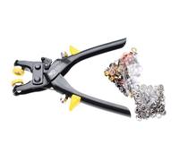 Pince à œillets/boutons - BGS TECHNIC - Diamètre 8 mm - Couleur noire - 100 illets inclus