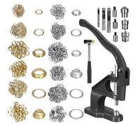 Pince à œillets, Presse à œillets Sécurisée avec 3000 œillets, Sûr et Sans Effort, Diamètre Intérieur 6/10/12 mm
